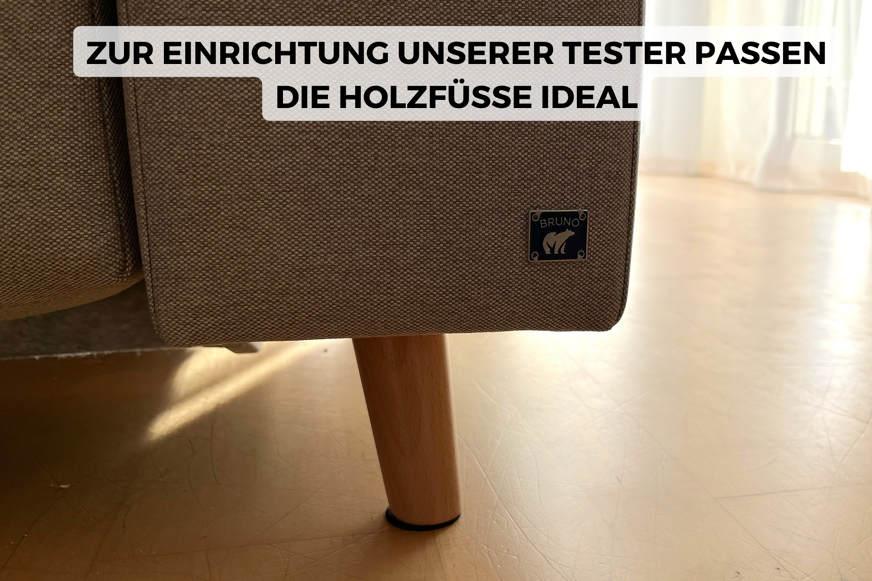 Schlafsofa Boxspring Bruno Holzfüße